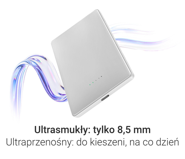 Silver Monkey Powerbank Smart 5000 mAh MagSafe UltraSlim 3w1 Srebrny - 1361041 - zdjęcie 8